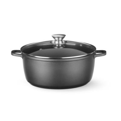 Hrnec s nepřilnavou povrchovou úpravou, HENDI, 9L, Černá, 405x332x(H)138mm | 611043